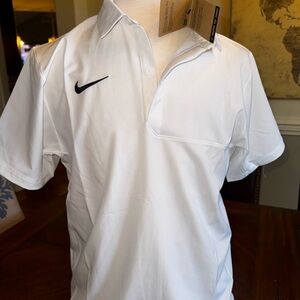 Nike coaches drift shirt jacket Men's White with Black Logo Sz medium.